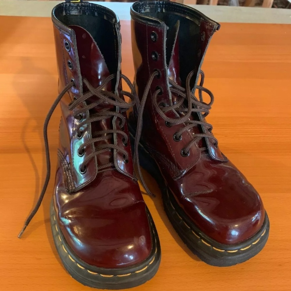 Doc Martens Patent Red Leather